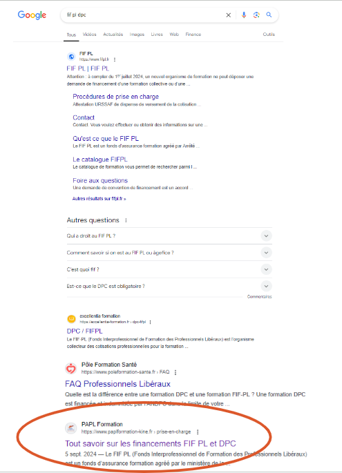 SERP fifpl dpc - Booste ton Green SEO